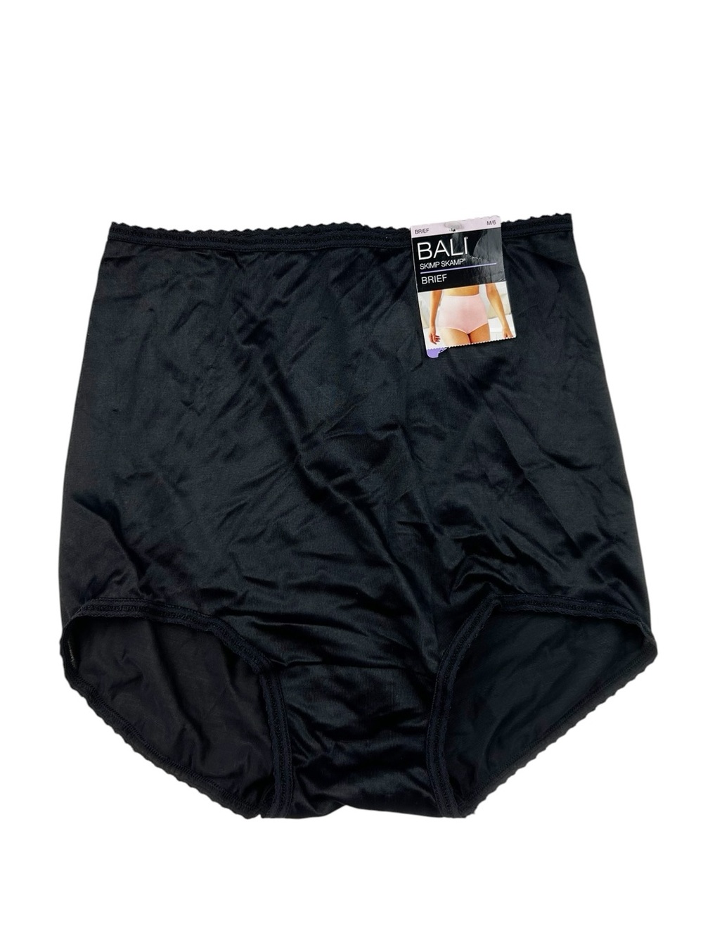 Bali Skimp Skamp Black High-Waist Briefs Size Medium / 6